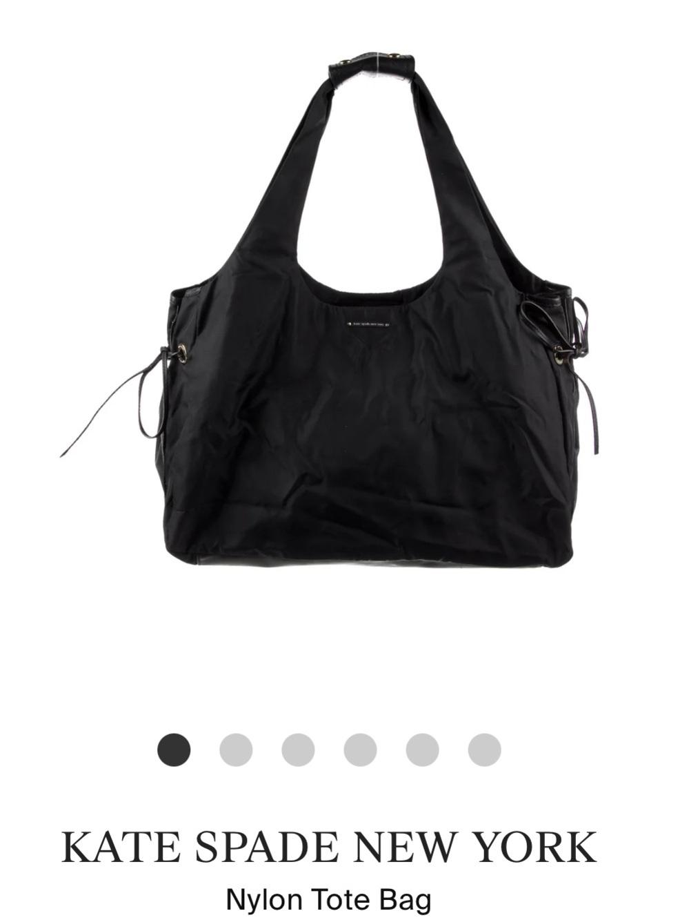 kate spade Black Nylon Shoulder Tote